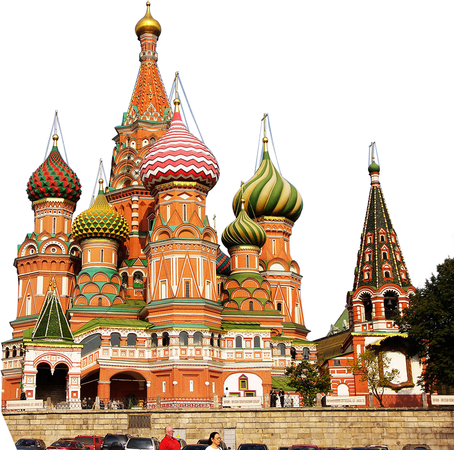 Free Png Russia Landmarks Png Images Transparent - Saint Basil's Cathedral (850x638), Png Download