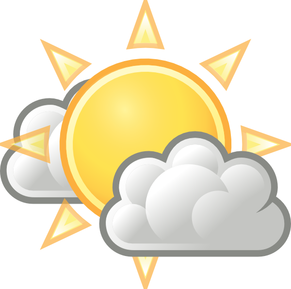 How To Set Use Weather Few Clouds Svg Vector (600x596), Png Download