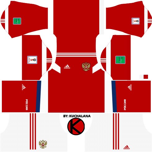 Russia 2018 World Cup Kits - Dream League Soccer Russia Kit (490x490), Png Download