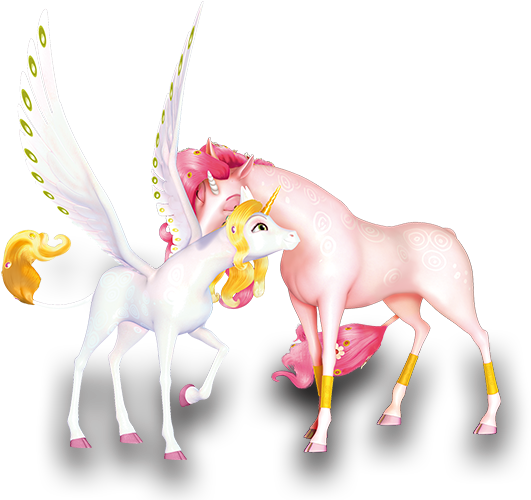 Mia And Me Lyria And Onchao (550x499), Png Download