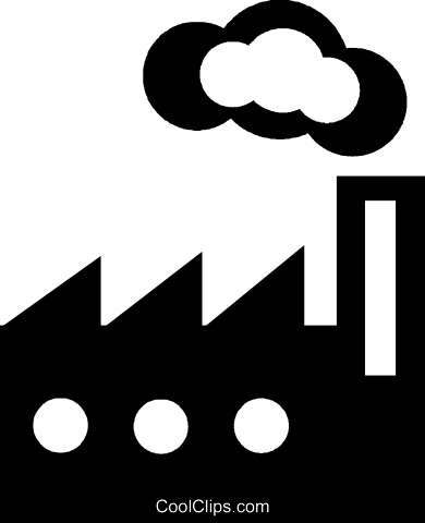 Factory Royalty Free Vector Clip Art Illustration - Factory Clipart (390x480), Png Download