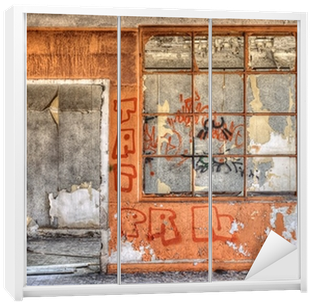 Dilapidated Office In An Abandoned Factory Wardrobe - Visual Arts (400x400), Png Download