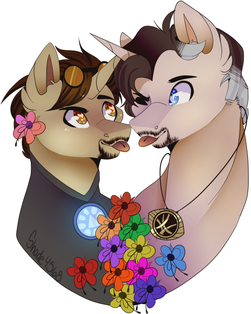 Shade4568, Bust, Doctor Strange, Flower, Gay, Heart - Drawing (1024x1072), Png Download