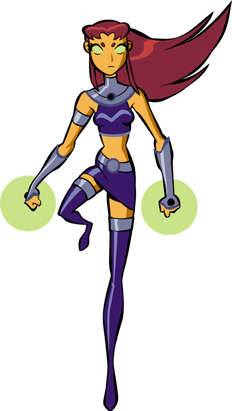 Starfire Teen Titans - Starfire Los Jovenes Titanes (472x838), Png Download