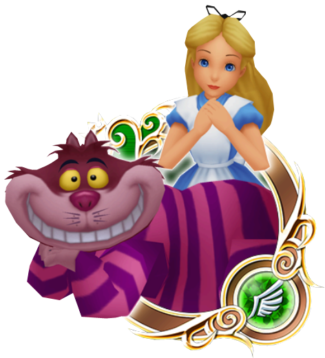 Alice & Cheshire Cat - Alice And Cheshire Cat Khux (495x547), Png Download