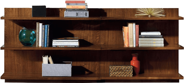Brown Kids Wall Bookshelf With A Classy Profile - Bookshelf Png (800x400), Png Download