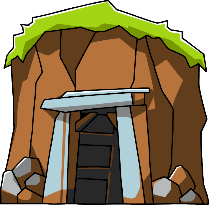 Png Transparent Library Coal Mine Scribblenauts Wiki - Mine Cartoon Png (709x696), Png Download