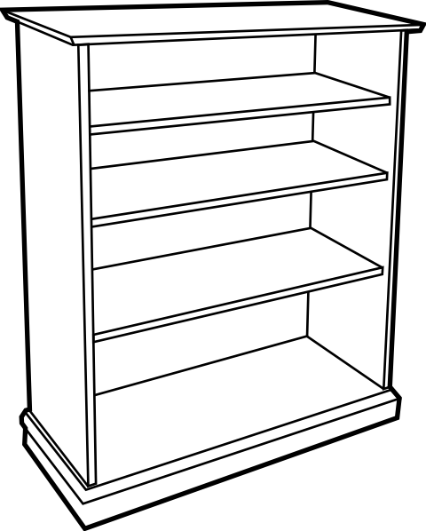Bookshelf Svg Clip Arts 480 X 598 Px (480x598), Png Download