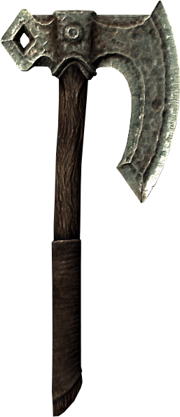 "hew" This Is A Rusty Old Battleaxe Of Dwarvish Manufacture - Hacha De Guerra De Una Mano (257x594), Png Download