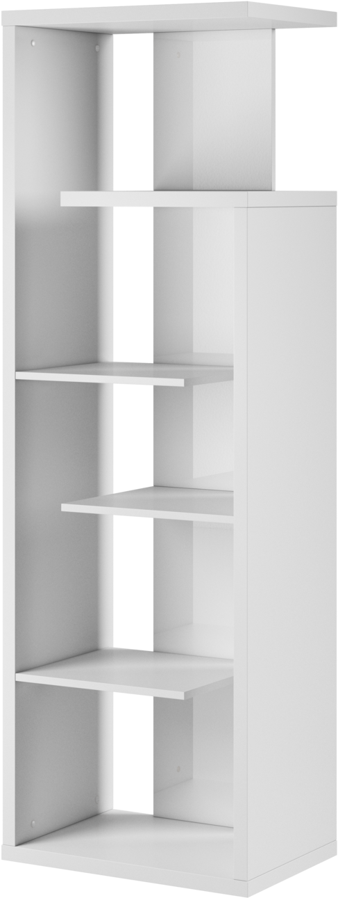 Cinema Bookshelf - Regál Cinema Bílý/bílý Lesk (800x1479), Png Download