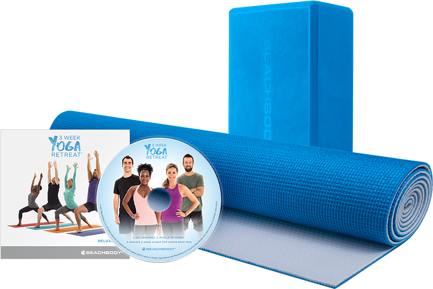 3 Week Yoga Retreat® Deluxe Upgrade Kit - Exercise Mat (930x960), Png Download