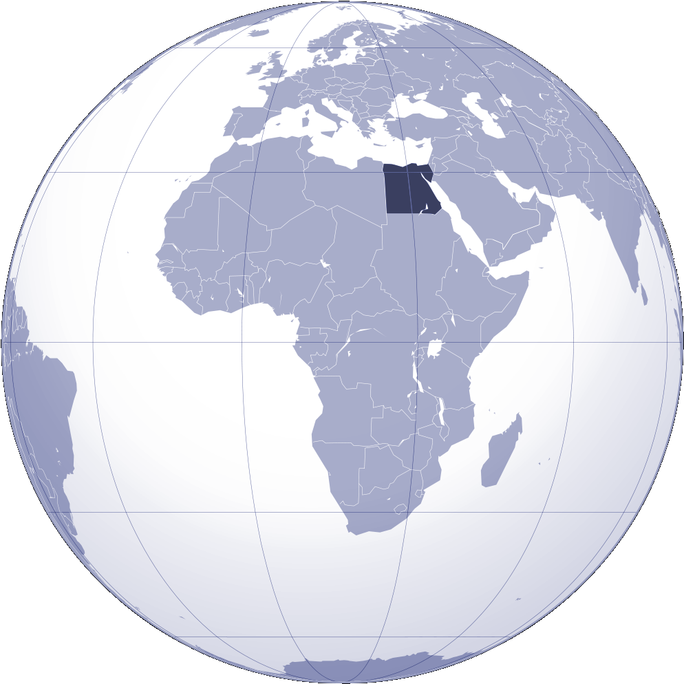 Where Is Egypt Located - Stampmagick Wall Decal, World Map (1000x1000), Png Download