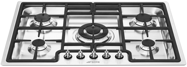 Smeg Gas Cooktop Pga75f 4 (600x215), Png Download