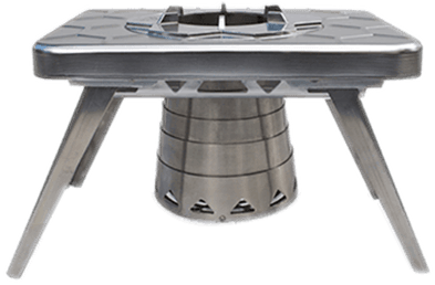 Wood Burning Camp Stove - Camping (412x621), Png Download