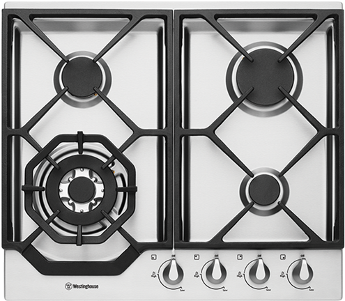 60cm Stainless Steel Gas Cooktop - Westinghouse - Whg646sa - 60cm Gas Cooktop - 4 Burners (624x520), Png Download