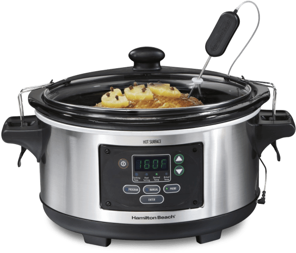 Hamilton Beach Programmable Slow Cooker With Temperature - Hamilton Beach Slow Cooker Probe (600x600), Png Download