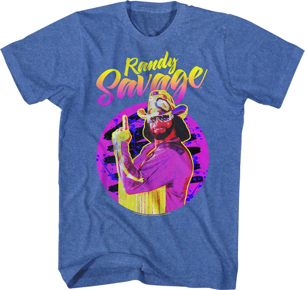 Distressed Macho Man Randy Savage T-shirt - Df T Shirt (974x924), Png Download