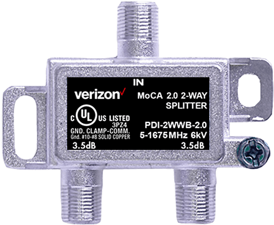 2-way Coax Splitter - Verizon Fios Splitter (565x565), Png Download