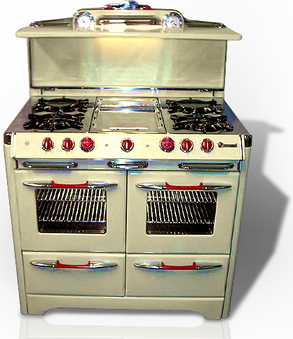 Vintage Stove - Retro Stove (418x484), Png Download