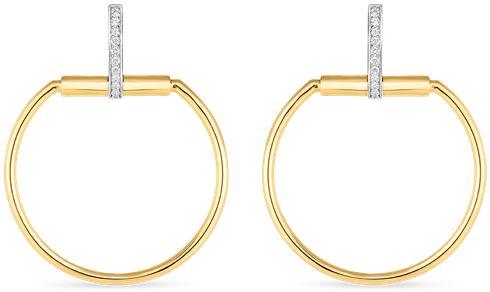 Roberto Coin Earrings With Diamonds - Earrings (800x800), Png Download