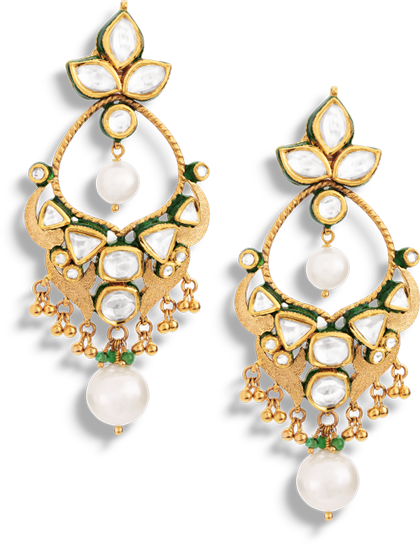 Tanishq Mtb - Gold Earring - Jewellery (600x779), Png Download
