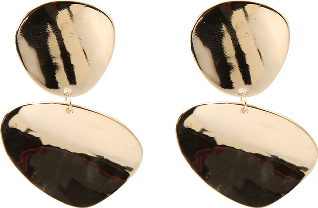 Warped Disc Drop Earrings - Earring (700x700), Png Download