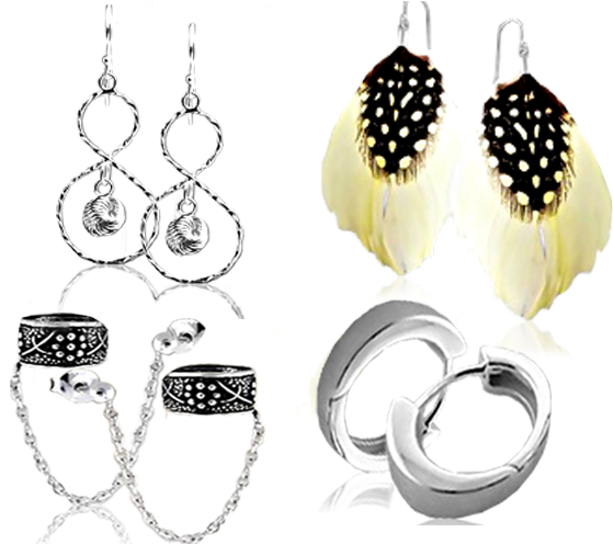 Wholesale Plain Silver Earrings 925 Sterling Jewelry - Jewellery (600x495), Png Download