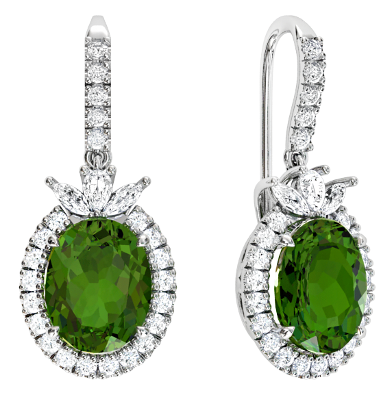 The Browns Green Tourmaline Guardian Angel Drop Earrings - Earring (1024x1024), Png Download