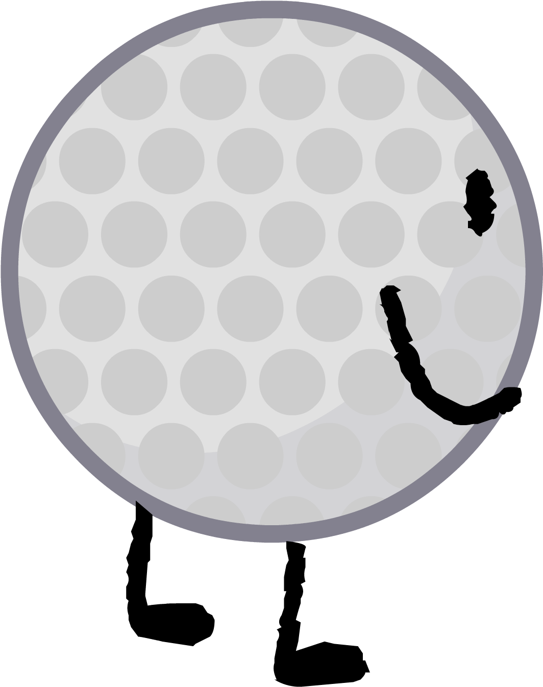 Golf Ball Intro 2 - Golf Ball Bfb Intro (1089x1402), Png Download