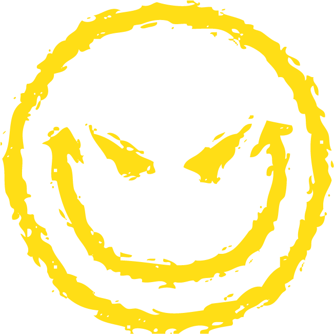 Evil Smiley Face - I-45 Round Ornament (796x806), Png Download
