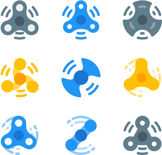 Fidget Spinner - Fidget Spinner Png Flat Icon (600x564), Png Download