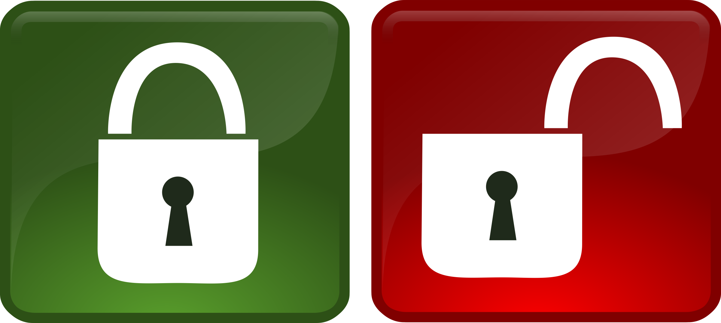 Big Image - Locks Clipart (2400x1078), Png Download