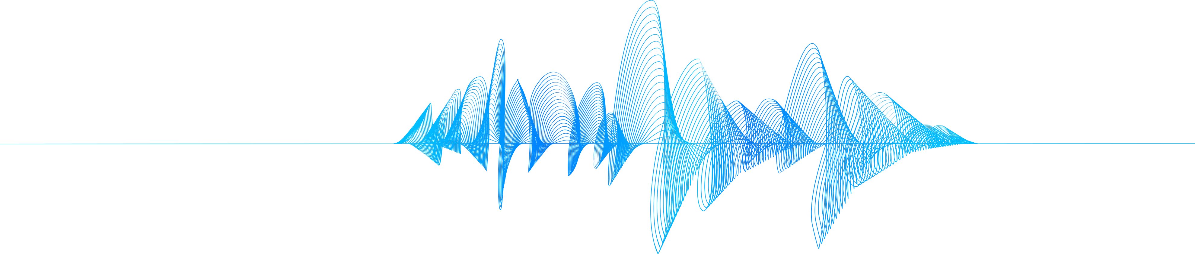 Kyntenio - Conv - - Sound Wave Blue Png (3960x844), Png Download