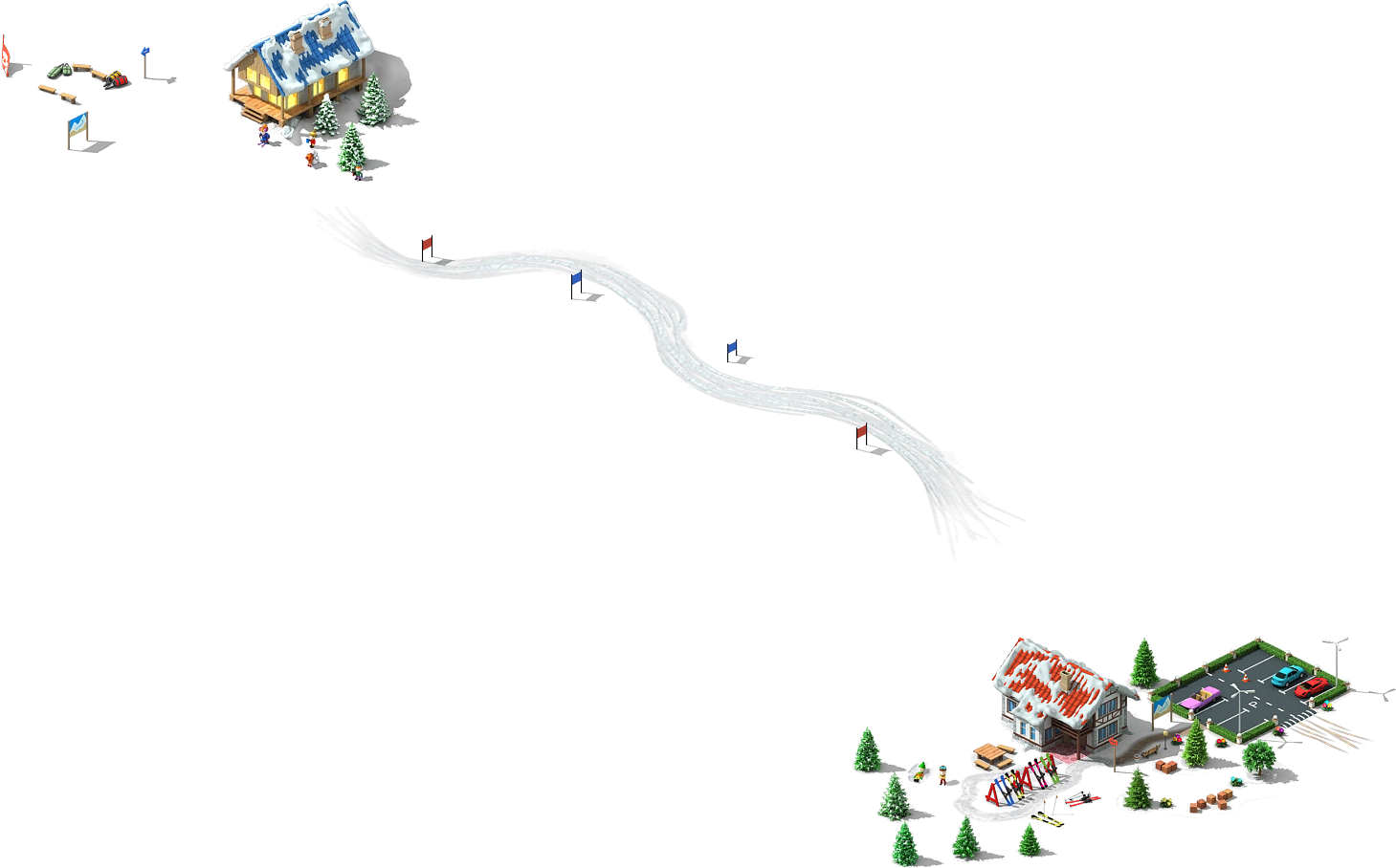 Downhill Ski Track L2 - Alpine Skiing (1459x908), Png Download