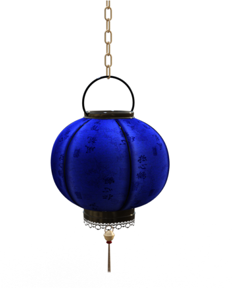 Chinese Blue Lampion, Love, Romantic, Chinese Png And - Chain (640x640), Png Download