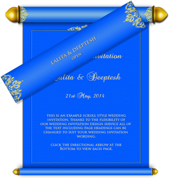 Scroll Wedding Invitations We Specialize In Scroll - Scroll Invitation Cards Ideas (574x589), Png Download