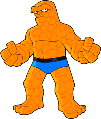 The Thing - Simpsons Fantastic Four (352x469), Png Download
