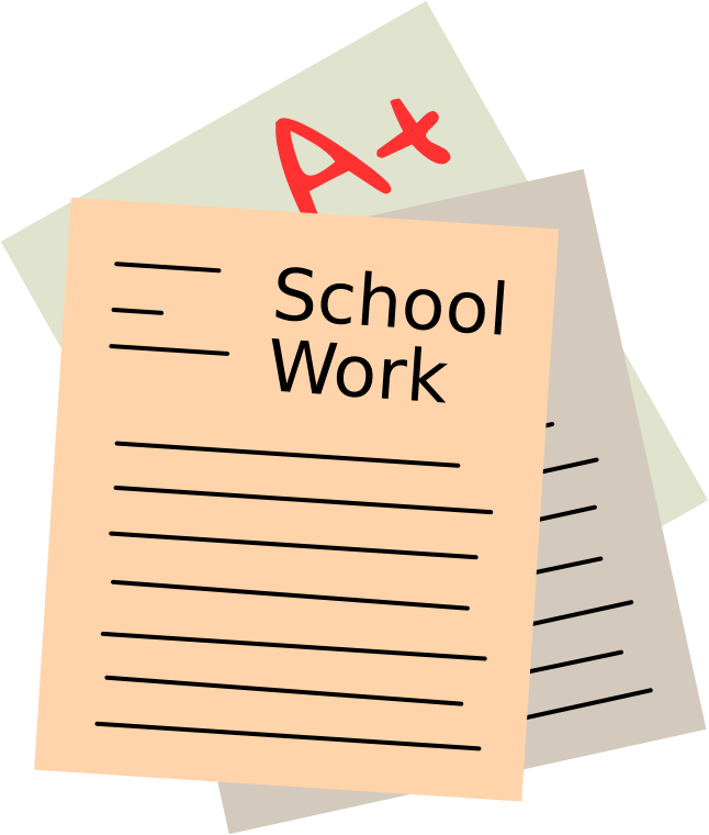 28 Collection Of School Work Clipart - School Work Clipart (646x760), Png Download