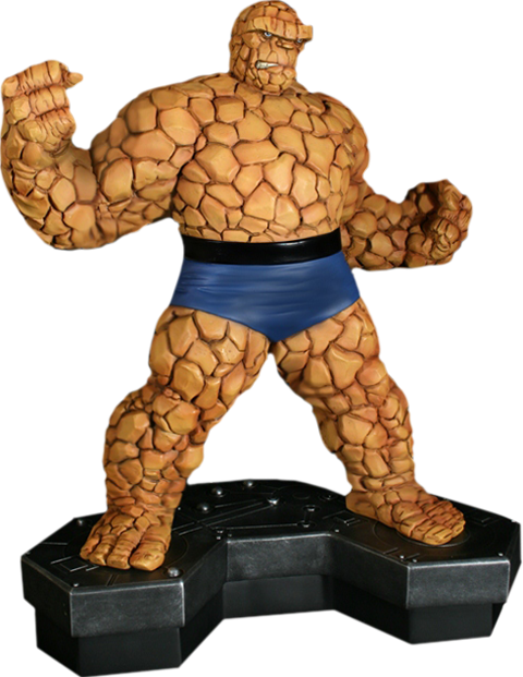 Marvel Polystone Statue The Thing - Bowen Designs The Thing Painted Statue (480x621), Png Download