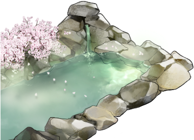 Hot Spring Bath - 艦 これ 風呂 家具 (380x347), Png Download