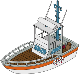 Decoration Fishingboat Thumbnail - Guy In Boat Png (460x460), Png Download