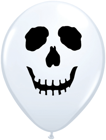 5" Skull Face Balloons All American Balloons - Face On Balloon (342x450), Png Download