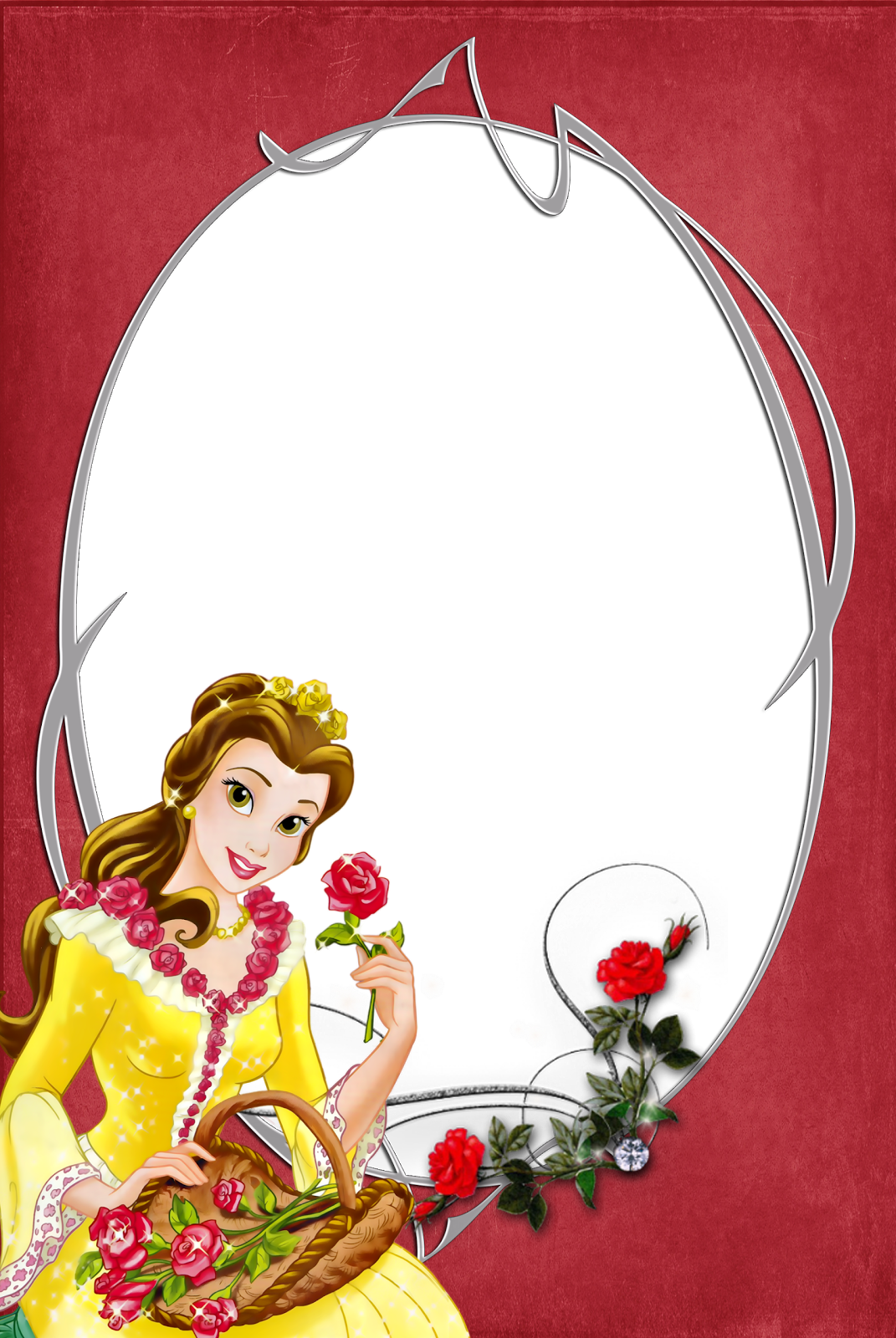 Hola Amigos Estoy Subiendo Nuevamente Estos Marcos - Marco De La Bella Y La Bestia (1071x1600), Png Download