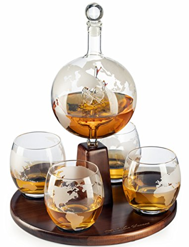 Skull Face Fascinating Crystal Decanter Picturesque - Decanter (800x532), Png Download
