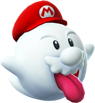 Mario Boo Png - Mario As A Boo (356x370), Png Download