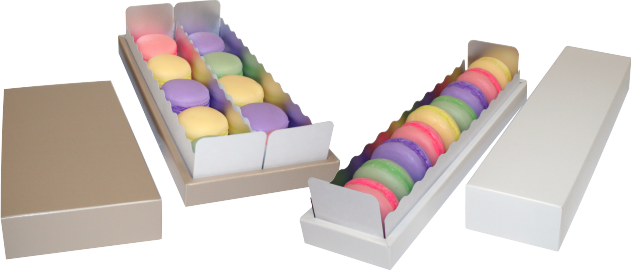 Royal Macaron Boxes - Box (631x271), Png Download