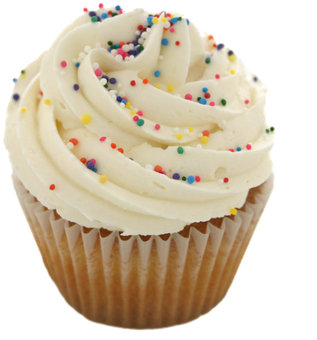 Cupcake Transparent Vanilla - Vanilla Cupcake Transparent Background (400x388), Png Download