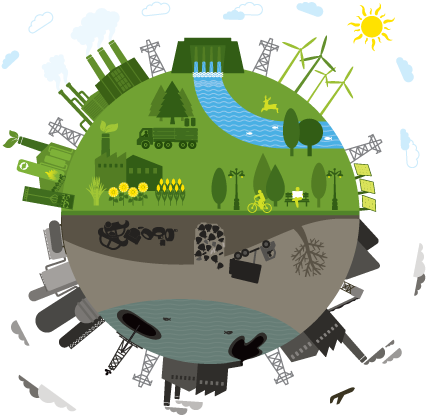 Energy And Environmental Design - Renewable Vs Nonrenewable (425x425), Png Download