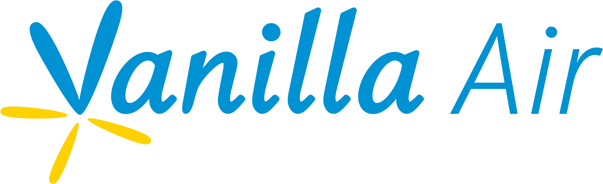 Open - Vanilla Air Logo Png (2000x620), Png Download