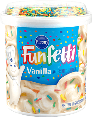 Funfetti® Vanilla Flavored Frosting - Pillsbury Funfetti Vanilla Frosting (400x400), Png Download